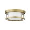 Z-Lite Willow 3 Light Flush Mount, Olde Brass & Inner White and Outer Clear 426F16-OBR - alternate 5